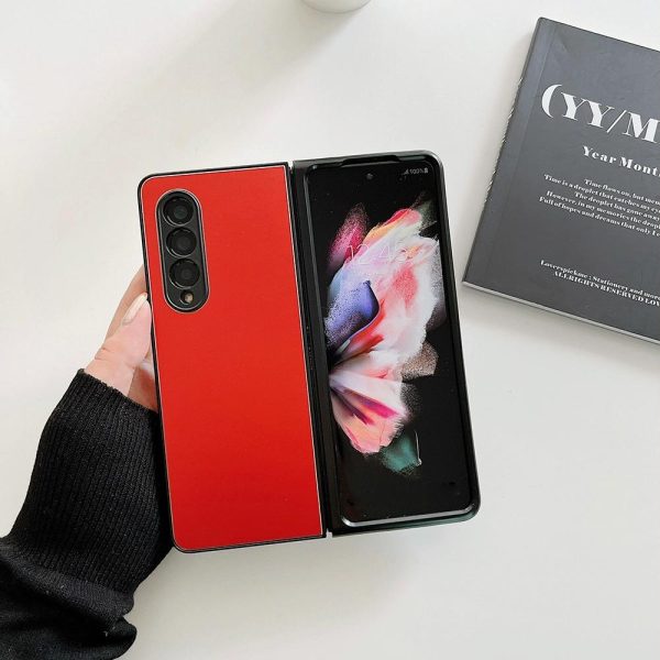 Aluminum Foldable Phone Case for Samsung Galaxy z Fold 4 - Red - Image 3