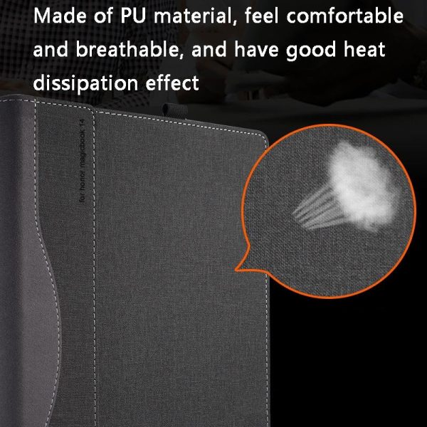 Protective Leather Case for Huawei Honor Magicbook - Slim Design - Dark Gray - Image 6