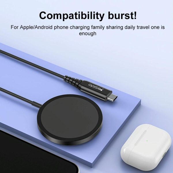 15W Magnetic Wireless Charger Detachable Black - Image 7