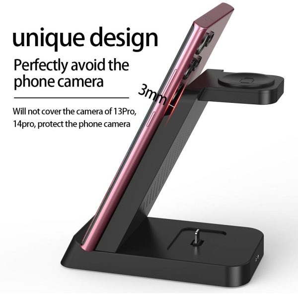 15W 3 In 1 Wireless Charger For Samsung Watch And Galaxy Buds - White - Image 5
