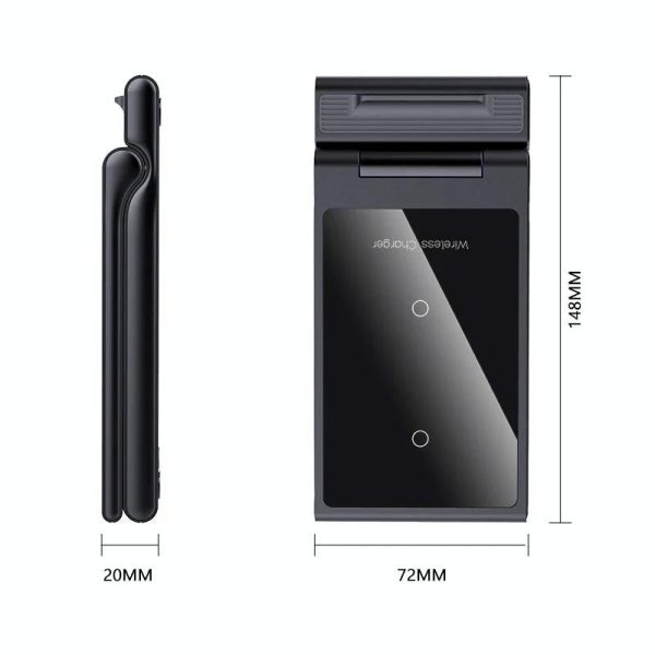 15W Foldable 3 In 1 Wireless Charger Black - Image 3