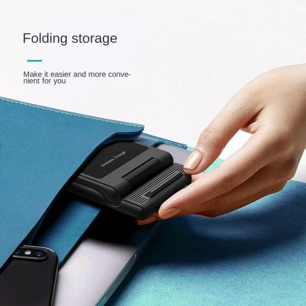 15W Foldable 3 In 1 Wireless Charger Black - Image 5