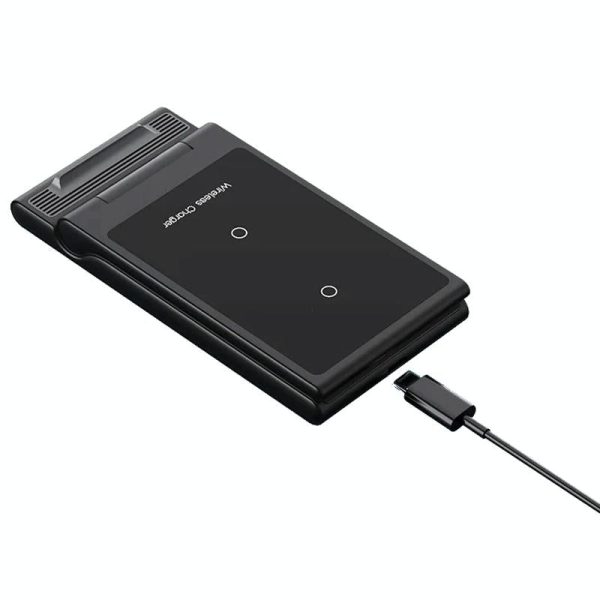 15W Foldable 3 In 1 Wireless Charger Black - Image 7