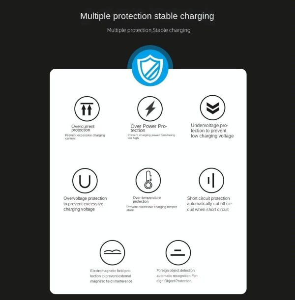 15W Foldable 3 In 1 Wireless Charger Black - Image 12