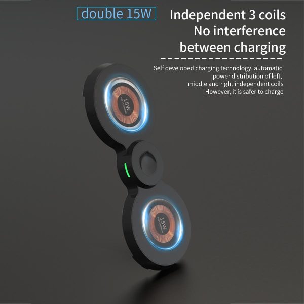 15W 3 In 1 Transparent Magnetic Wireless Charger - Image 3