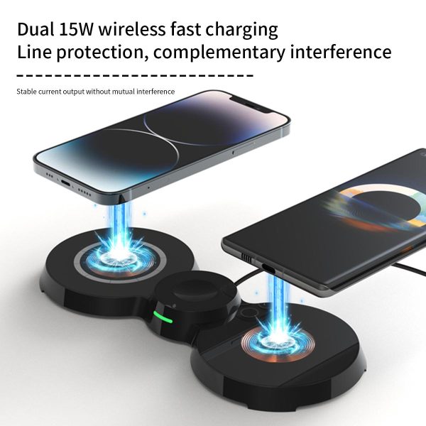 15W 3 In 1 Transparent Magnetic Wireless Charger - Image 4
