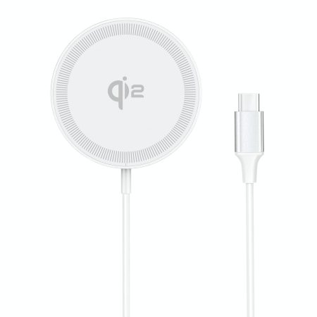 15W Magnetic Suction Wireless Charger White