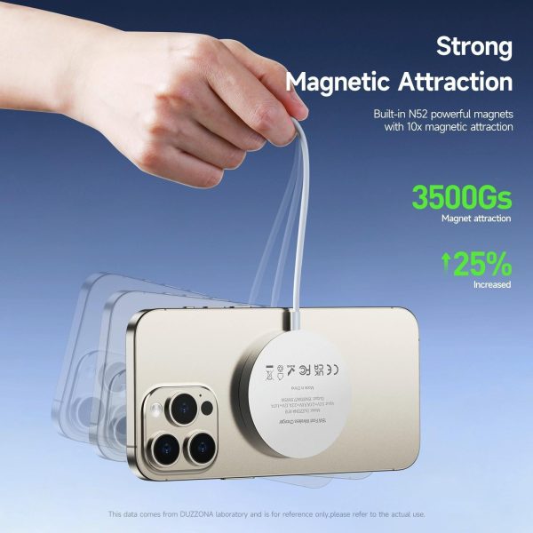15W Magnetic Suction Wireless Charger White - Image 12