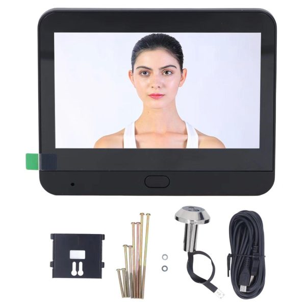 1080P Wifi Smart Cat Eye Video Doorbell With 4.3 Colour Screen And Hidden Graffiti Design - Black - Image 10