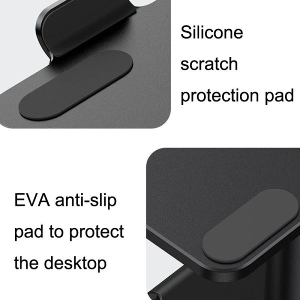 Black Portable Aluminum Laptop Support - Lifting and Raising - Image 4