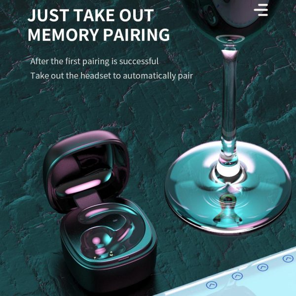 Wireless Bone Conduction Earphone with Bluetooth 5.0 - Black - Image 7