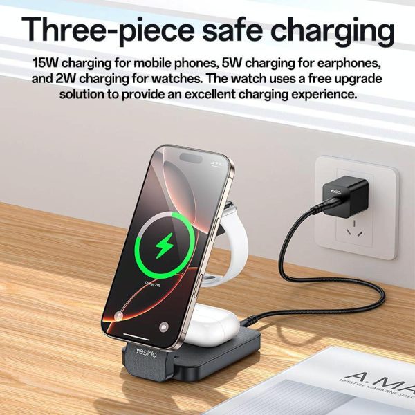 4 In 1 Magnetic Wireless Charging Stand With Night Light - Image 6