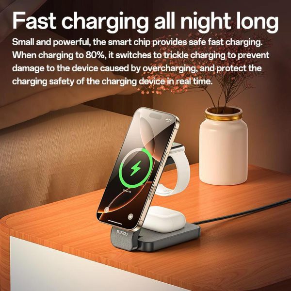 4 In 1 Magnetic Wireless Charging Stand With Night Light - Image 10