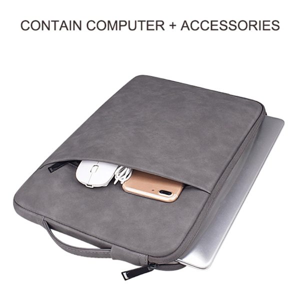 14.1-15.4 Inch Sheepskin Notebook Inner Bag Options - Deep Space Gray - Image 5
