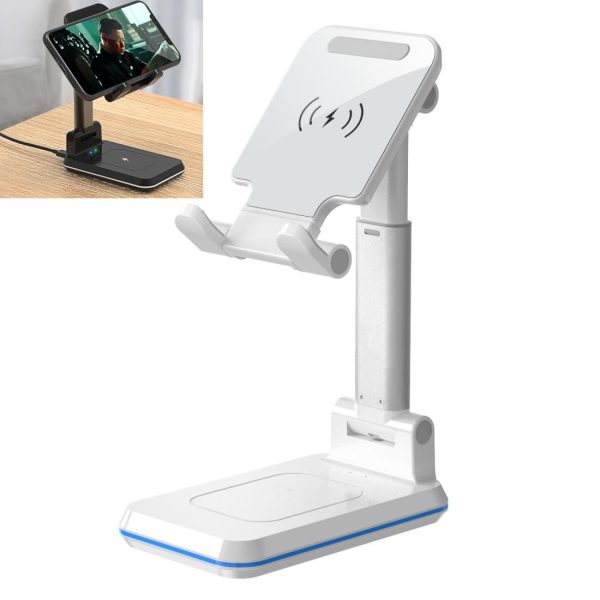 Portable 2 In 1 Wireless Charging Stand Single Charge - Black - Image 2