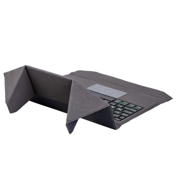 Integrated Bluetooth Keyboard Leather Case For Ipad Pro 11 - Backlit Touchpad Holder - Black - Image 7