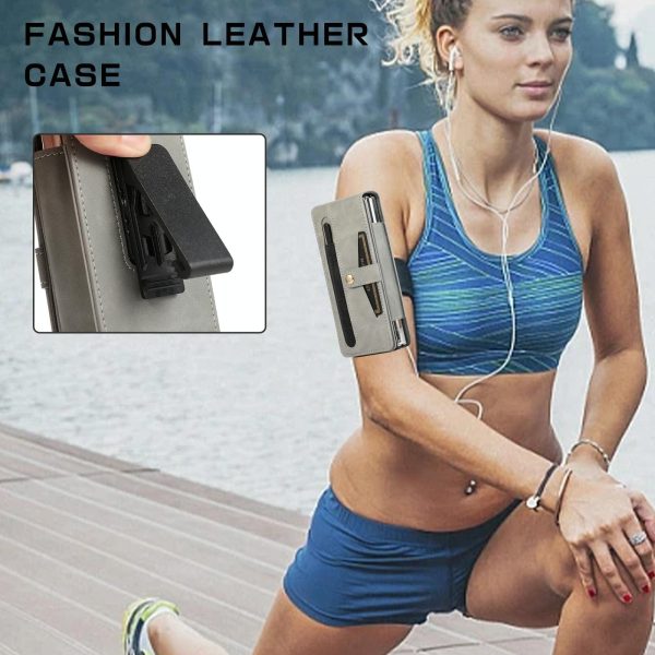 Leather Folding Phone Case for Samsung Galaxy z Fold 4 - Black - Image 6