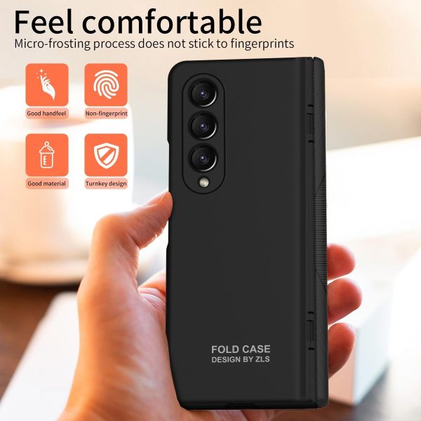 Foldable Phone Case with Pen and Stylus for Samsung Galaxy z Fold 4 / 5g - Coffee - Image 10