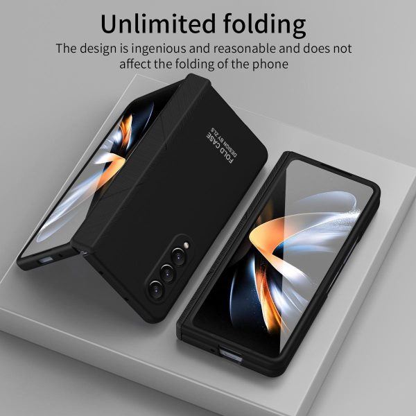 Foldable Phone Case with Pen and Stylus for Samsung Galaxy z Fold 4 / 5g - Coffee - Image 11