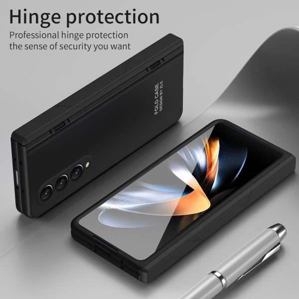 Foldable Phone Case with Pen and Stylus for Samsung Galaxy z Fold 4 / 5g - Coffee - Image 13