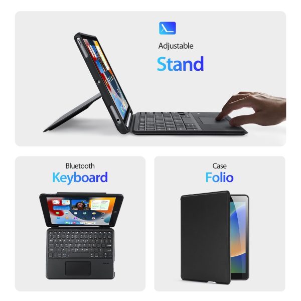 Black Magnetic Bluetooth Keyboard Tablet Case - For Ipad Air 4&5 / Ipad Pro 11 2022 - Image 14