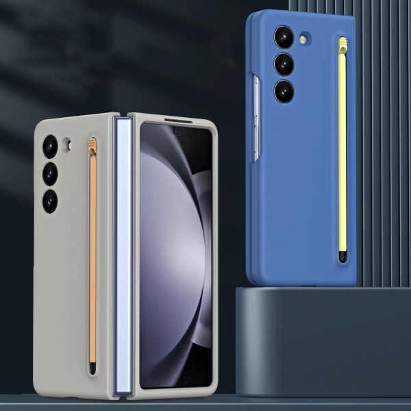 Enhanced Shockproof Phone Case for Samsung Galaxy z Fold 4 - Pen Design - Light Gray - Image 4