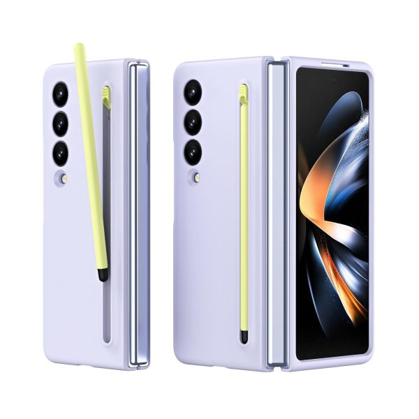 Enhanced Shockproof Phone Case for Samsung Galaxy z Fold 4 - Pen Design - Light Gray - Image 12