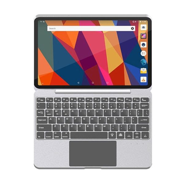 Bluetooth Touch Keyboard Leather Case - Aluminum Alloy - Grey - For Ipad Pro 12.9 2020/2021/2022 - Image 2