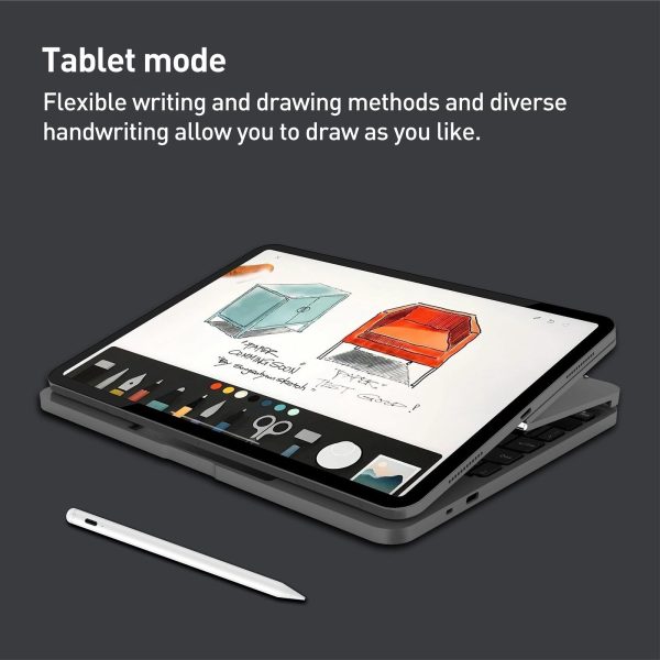 Bluetooth Touch Keyboard Leather Case - Aluminum Alloy - Grey - For Ipad Pro 12.9 2020/2021/2022 - Image 11