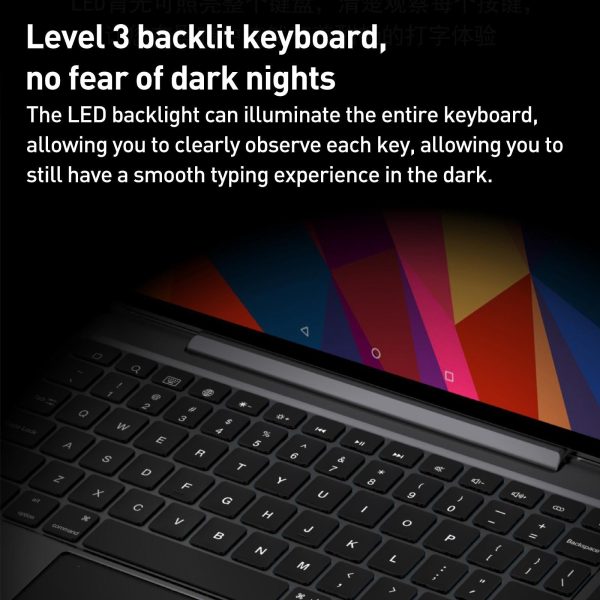 Bluetooth Touch Keyboard Leather Case - Aluminum Alloy - Grey - For Ipad Pro 12.9 2020/2021/2022 - Image 12