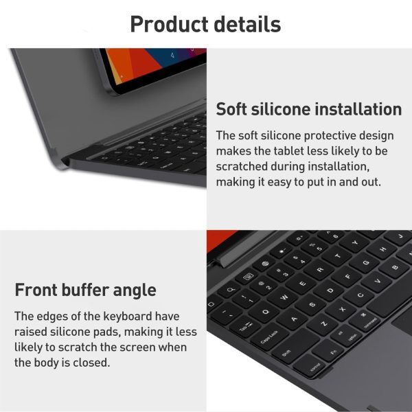 Bluetooth Touch Keyboard Leather Case - Aluminum Alloy - Grey - For Ipad Pro 12.9 2020/2021/2022 - Image 14