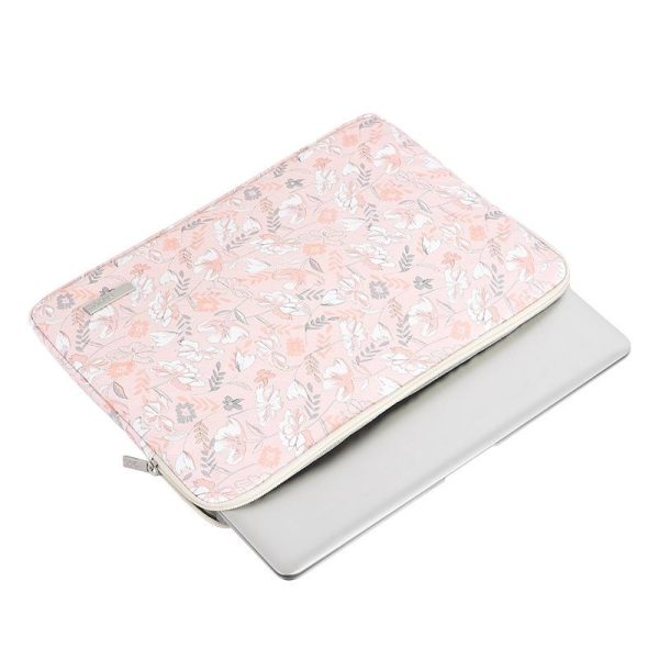 Waterproof 12 Laptop Liner Bag in Light Pink Pu Leather - Image 4