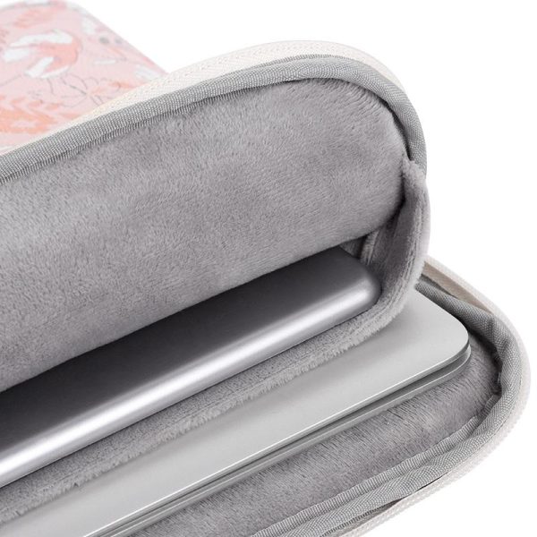 Waterproof 12 Laptop Liner Bag in Light Pink Pu Leather - Image 5