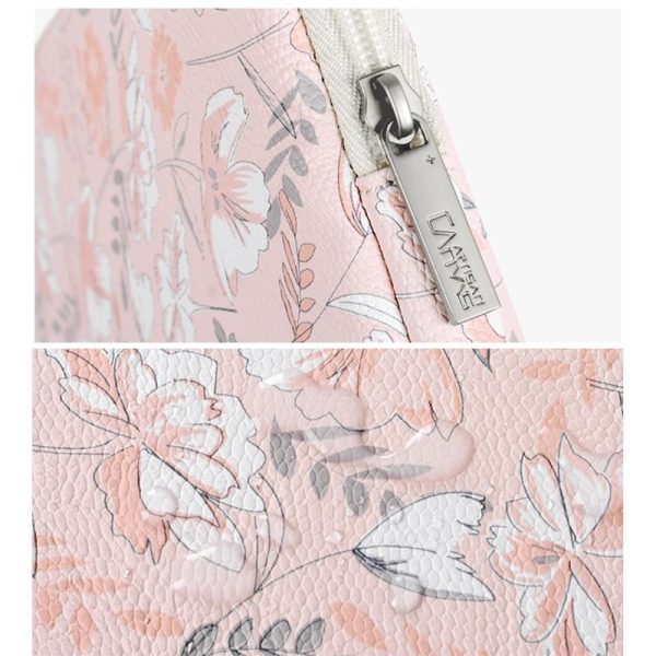Waterproof 12 Laptop Liner Bag in Light Pink Pu Leather - Image 6