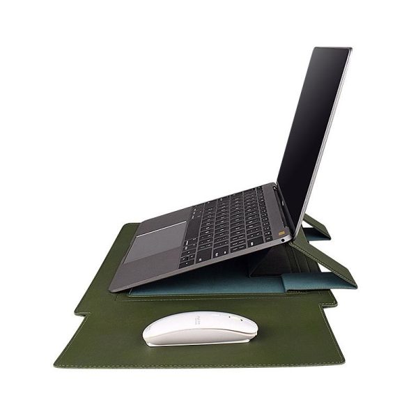 14.1 Inch Laptop Sleeve Leather Carrying Bag - Black - Image 5