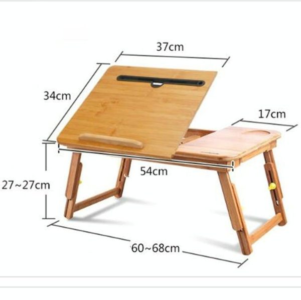 Foldable Laptop Table with Card Slot - Simple and Lazy Design - Image 9