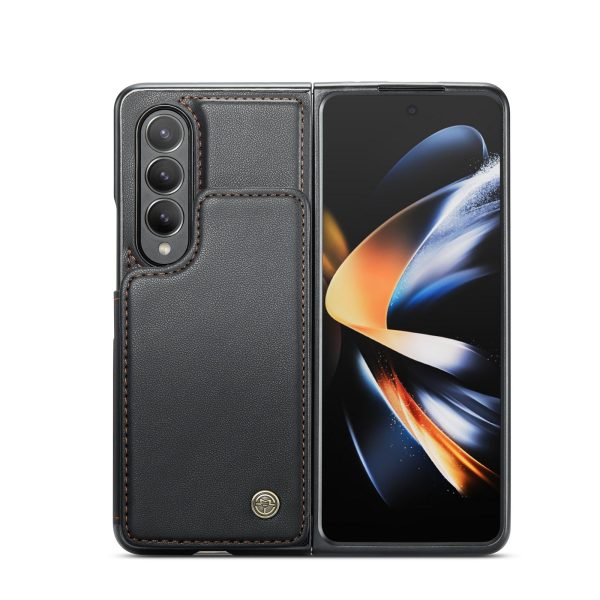 Leather Rfid Phone Case for Samsung Galaxy z Fold 4 5g - Black - Image 4