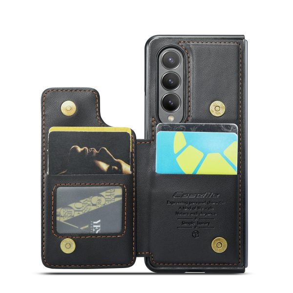 Leather Rfid Phone Case for Samsung Galaxy z Fold 4 5g - Black - Image 5