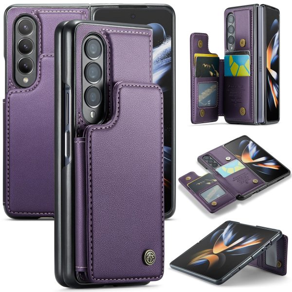 Leather Rfid Phone Case for Samsung Galaxy z Fold 4 5g - Black - Image 9