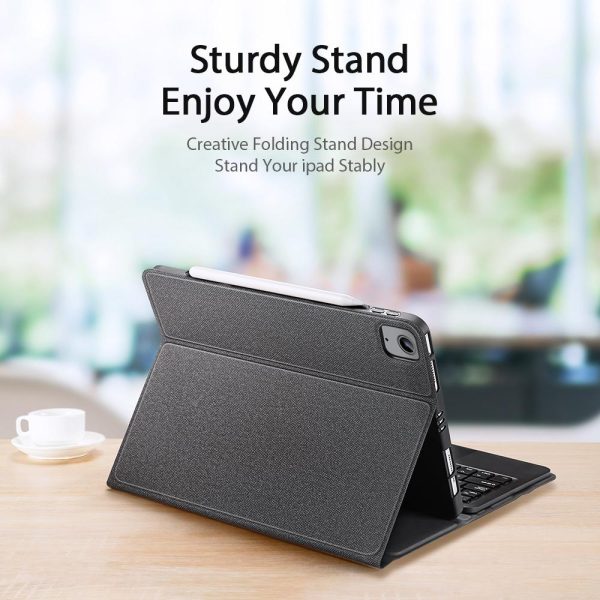 Leather Case With Bluetooth Keyboard & Touchpad For Ipad Air / Pro 11 - Black - Image 5