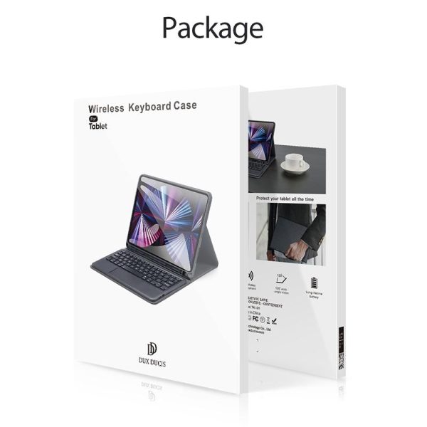 Leather Case With Bluetooth Keyboard & Touchpad For Ipad Air / Pro 11 - Black - Image 8