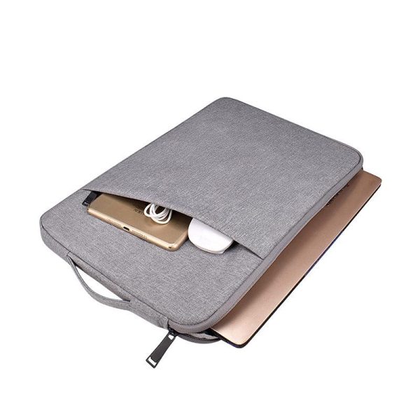 14.1 Inch Laptop Felt Sleeve Protective Case Carrying Bag - Grey - Image 6