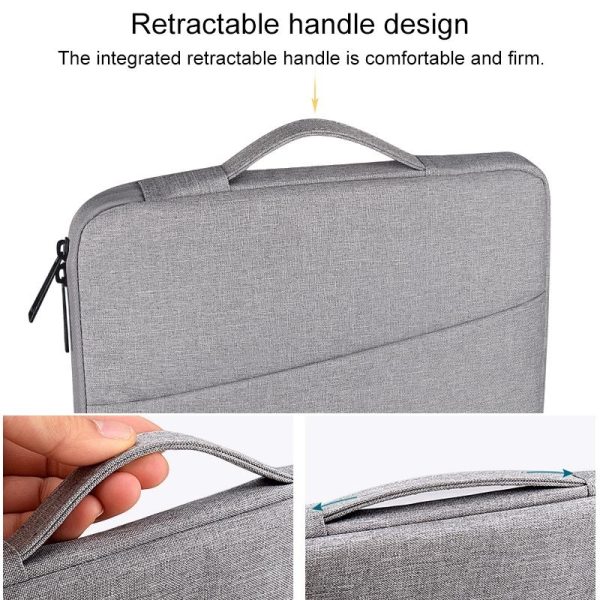 14.1 Inch Laptop Felt Sleeve Protective Case Carrying Bag - Grey - Image 8