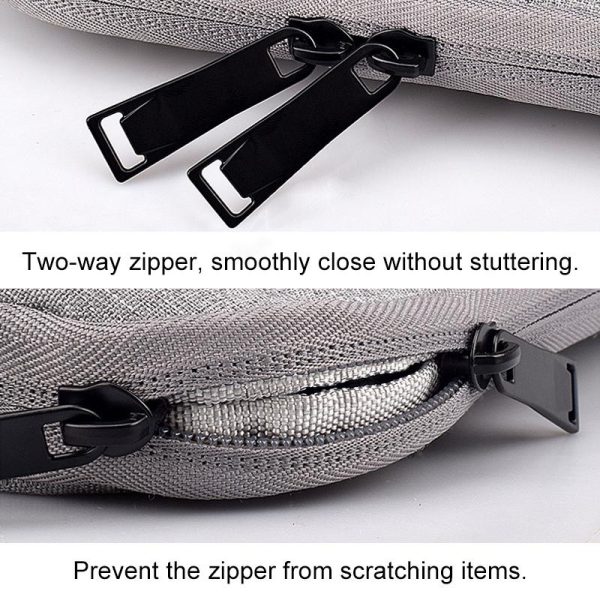 14.1 Inch Laptop Felt Sleeve Protective Case Carrying Bag - Grey - Image 9