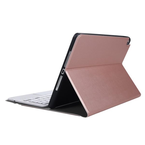 Bluetooth Keyboard Leather Case For Ipad Pro 10.5 With Touch Control - Lambskin Texture Compatible With 10.2 2021 & 2020 & 2019 / Air 3 - Black - Image 7
