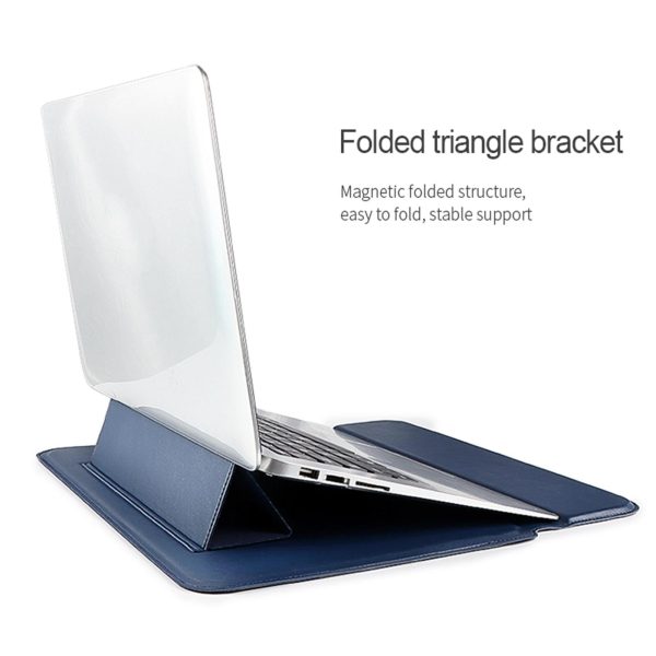 Multifunctional Notebook Liner Bag - Fits 14.1-15.4 Inch - Pu Material - Royal Blue - Image 5