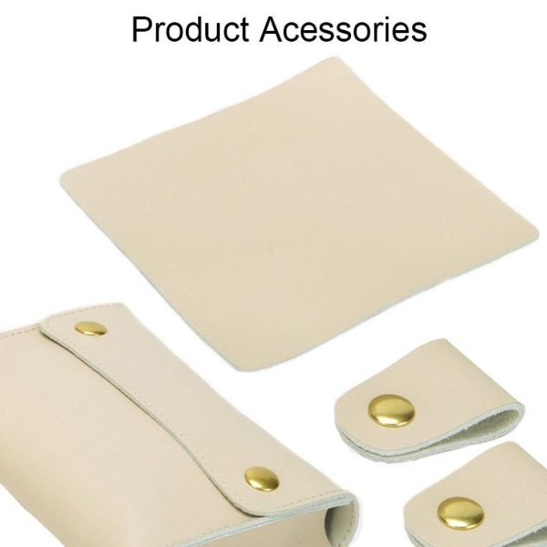 3-in-1 Waterproof Leather Laptop Liner Bag - 14 Inches - Light Grey - Image 7