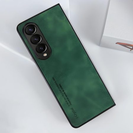 Crystal Leather Foldable Case for Samsung Galaxy z Fold 4 - Green