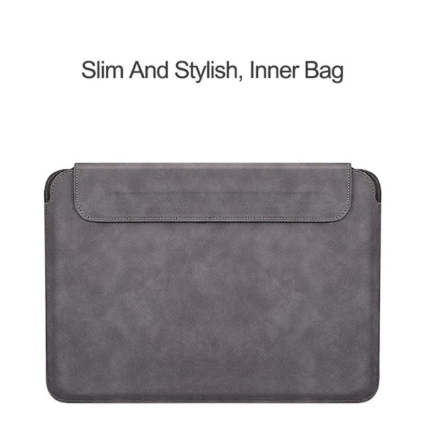 Lightweight Sheepskin Notebook Liner Bag - Deep Space Gray 14.1-15.4 Inch - Image 5