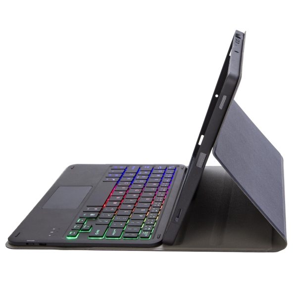 Bluetooth Keyboard Leather Tablet Case For Ipad 10.2 / 10.5 / Air 2019 With Touch Pad & Pen Slot - Black - Image 11
